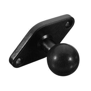 Black Motorcycle GPS Holder Mounting Aluminum 1inch Ball with Diamond Shape Plate