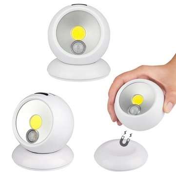 Battery Powered / USB Rechargeable 360 Degree Rotation COB PIR Motion ... (TYPE: BATTERYPOWEREDTYPE)