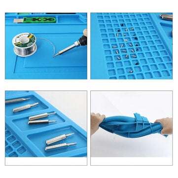 BEST S160 Magnetic Heat Insulation Silicone Pad Desk Mat Maintenance Platform BGA Soldering Repair S