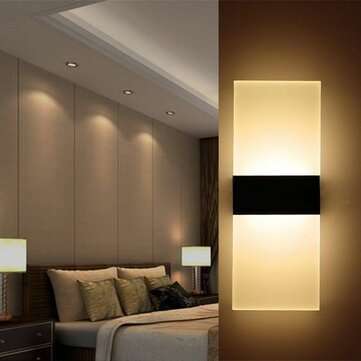 AC85-265V 3W Modern LED Wall Light Up&Down Cube Indoor ... (SHELL COLOR: WHITE | LIGHT COLOR: WHITE)