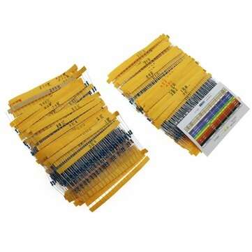 AOQDQDQD 3120pcs 156 Values 1 ohm to 10M ohm 1/4W 1% Metal Film Resistors Assortment Kit Electroni