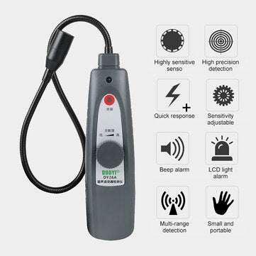 DUOYI DY26A Ultrasonic Leak Detector Tool Gas Water Leak Pressure Vacuum Probes Ultrasonic Transmitt