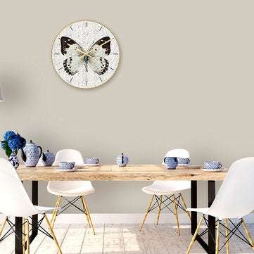 CC012 Creative Butterfly Pattern Wall Clock Mute Wall Clock Quartz Wall Clock For Home Office Decora
