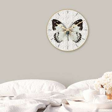 CC012 Creative Butterfly Pattern Wall Clock Mute Wall Clock Quartz Wall Clock For Home Office Decora