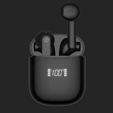 Bakeey H1 TWS Wireless bluetooth Earphone LED Display Fingerprint Touch Headphone... (COLOR.: BLACK)