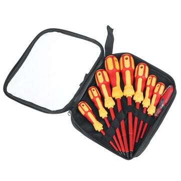 9Pcs Electricians Insulated Magnetic Screwdrivers Hand Screwdriver Tools Set Multifunctional Insulat