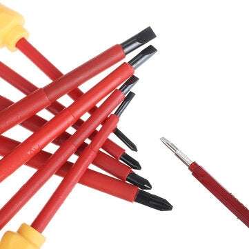 9Pcs Electricians Insulated Magnetic Screwdrivers Hand Screwdriver Tools Set Multifunctional Insulat