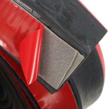 98x2inch  Black Red Car Front Bumper Protector Rubber Auto Lip Body Spoiler Decoration