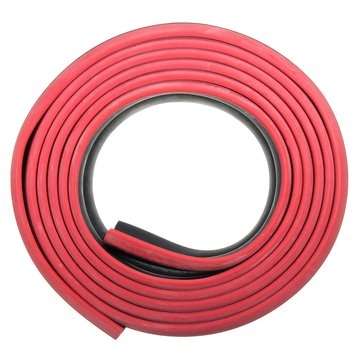 98x2inch  Black Red Car Front Bumper Protector Rubber Auto Lip Body Spoiler Decoration