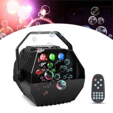 BS-102B Bubble Blower Remote Control LED Lamp Romantic Stage Light Wireless Automatic Bubble Machine