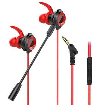 Bakeey G11 Wired Earphone 10MM Dynamic Noise Reduction HD Calling Earbuds 3.5M... (COLOR: BLACK&RED)