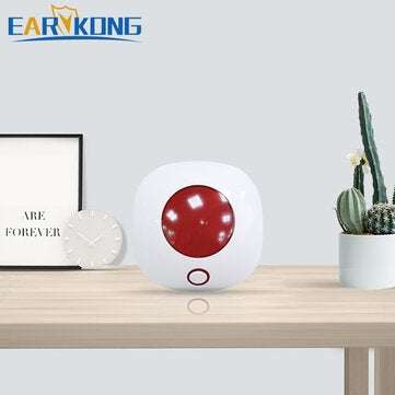 EARYKONG 433MHz Wireless Wifi Strobe Siren Sound and Light Siren Alarm 100dB for Alarm System
