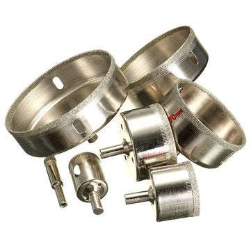 7pcs 10-100mm Diamond Hole Saw Drill Bit Set Tile Ceramic Glass Porcelain Marble Hole Saw Cutter