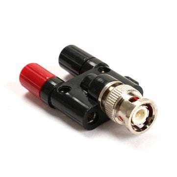 BNC Male to Dual Binding Posts Banana Connector Plug Test Adapter