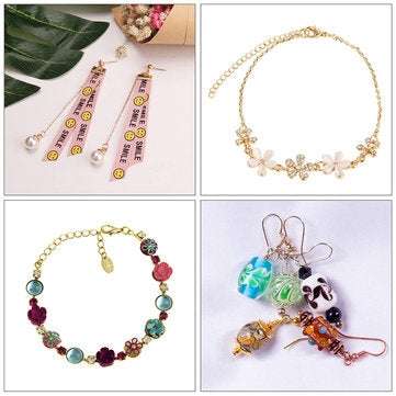 870Pcs/Set Eye Pins Lobster Clasps Jewelry Wire Earring Hooks Jewelry Finding Kit for DIY Necklace J