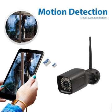 720P Black US Plug Wireless Camera Outdoor HD Wifi Remote Home IP Camera Two-Way Voice Intercom Wate