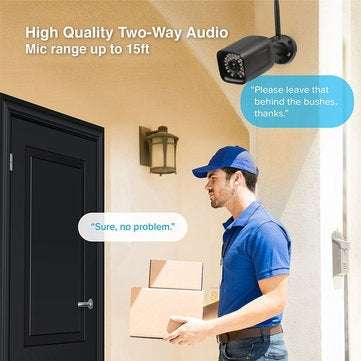720P Black US Plug Wireless Camera Outdoor HD Wifi Remote Home IP Camera Two-Way Voice Intercom Wate