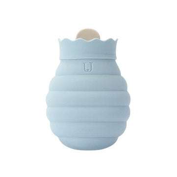 Creative Mini Silicone Microwave Heating Hot Water Bag with Knit Cover Warm Hand ... (COLOR.: BLUES)