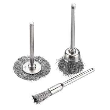 9pcs Stainless Steel Wire Brush Set Cleaner Polishing Brushes Cup Wheel For Dremel Rotary Tool