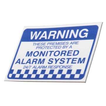 8pcs Alarm System Monitored Warning Security Stickers Waterproof Security Sign