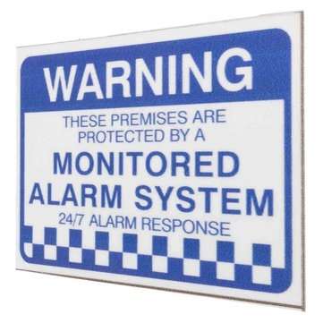 8pcs Alarm System Monitored Warning Security Stickers Waterproof Security Sign