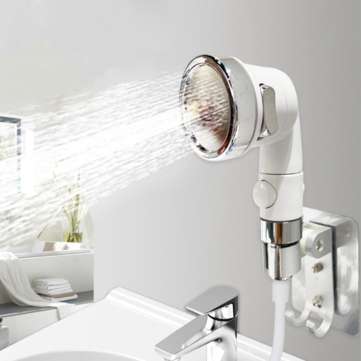 Bathroom Wash Face Basin Water Tap External Shower Head Two Modes Adjustable Spray Hair Washing Fauc