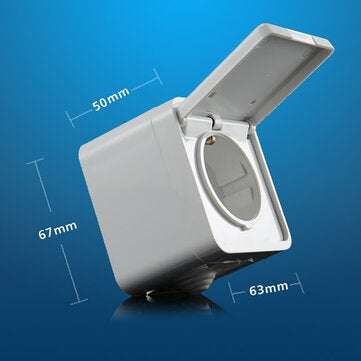 Bakeey 16A EU Standard Covered Power Socket European Standard Power Outlet Wall Socket