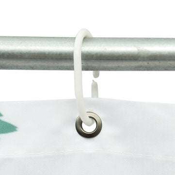 71``x71`` Long Peach Blossom Pattern Waterproof Polyester Shower Curtain with Hooks