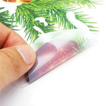 Christmas Party Home Decoration Removable Green Christmas Tree Wall Stickers For Kids Children Toys