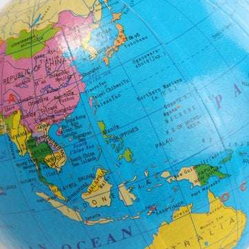 8.5cm World Globe Atlas Map With Swivel Stand Geography Educational Toy Home Decor Gift