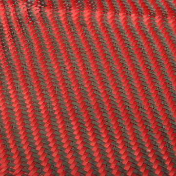 Carbon Fiber Cloth Black Red Fabric Twill Weave Panel Sheet 200gsm