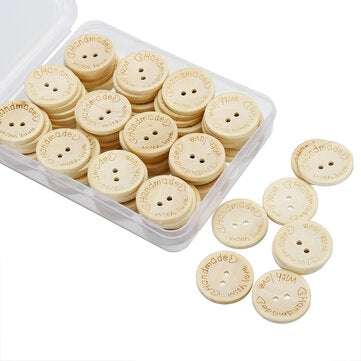 80Pcs Buttons Set 25mm Round Two Holes DIY Button Clothes Making Repairing Accessories For Children