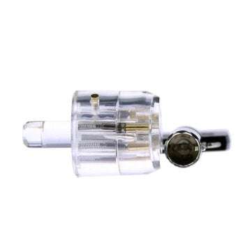 7 Pin Plum Lock Cylinder Transparent Tubular Lock Visible Pick Cutaway Practice View Padlock Trainin
