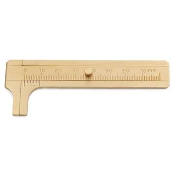 80mm Mini Brass Sliding Gauge Vernier Bead Wire Jewelry Measuring Pocket Caliper