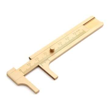 80mm Mini Brass Sliding Gauge Vernier Bead Wire Jewelry Measuring Pocket Caliper