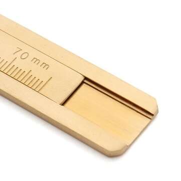 80mm Mini Brass Sliding Gauge Vernier Bead Wire Jewelry Measuring Pocket Caliper