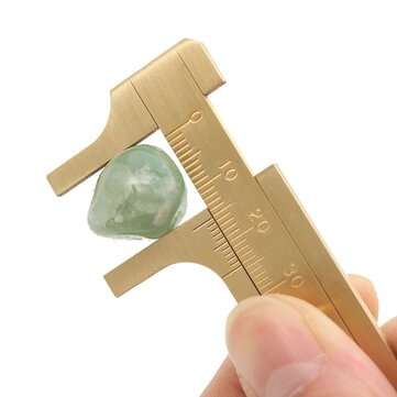 80mm Mini Brass Sliding Gauge Vernier Bead Wire Jewelry Measuring Pocket Caliper