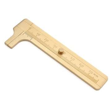 80mm Mini Brass Sliding Gauge Vernier Bead Wire Jewelry Measuring Pocket Caliper