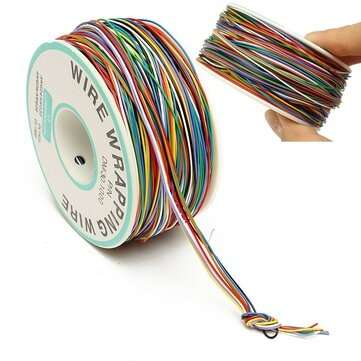 DANIU 250M 8-Wire Colored Insulated P/N B-30-1000 30AWG Wire Wrapping Cable Wrap Reel