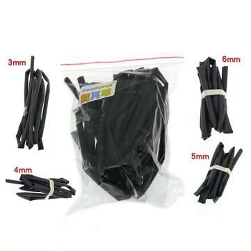 AOQDQDQD 4Pcs DIY 3mm 4mm 5mm 6mm Diameter Assortment Repair Tools Insulated Sheath Heat Shrink Tu