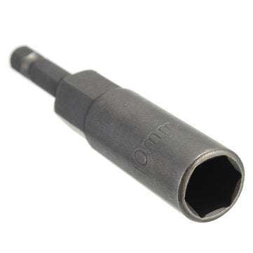 80mm Long 10mm Hex Socket Nut Driver Setter 1/4 Inch Hex Shank