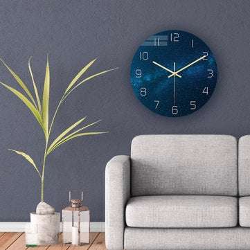 CC020 Creative Starry Pattern Wall Clock Mute Wall Clock Quartz Wall Clock For Home Office Decoratio