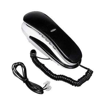 Desktop Landline Phone Wall Mounted Fixed Telephone Corded Phone Compatible with F... (COLOR: BLACK)