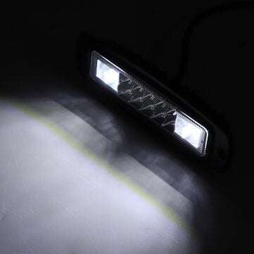 7 Inch Flood Beam LED Work Light Bar Super Slim Flush Mount 10-30V 48W 6000K White For ATV UTV SUV T