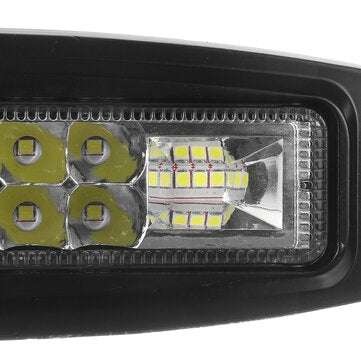 7 Inch Flood Beam LED Work Light Bar Super Slim Flush Mount 10-30V 48W 6000K White For ATV UTV SUV T