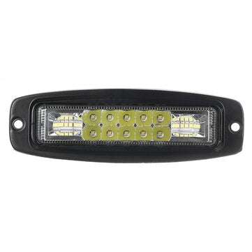 7 Inch Flood Beam LED Work Light Bar Super Slim Flush Mount 10-30V 48W 6000K White For ATV UTV SUV T