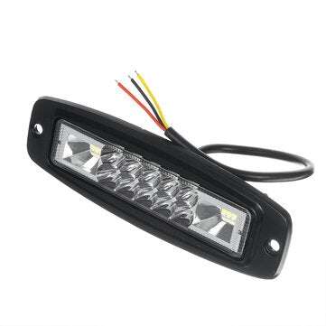 7 Inch Flood Beam LED Work Light Bar Super Slim Flush Mount 10-30V 48W 6000K White For ATV UTV SUV T