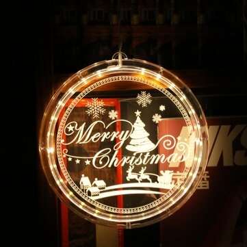 Battery Operated Merry Christmas LED Night Lamp 3D Hanging String Light for Bedroom Garland Home Dec