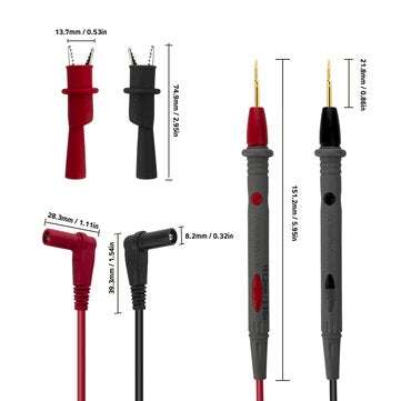 ANENG PT1008 20A 1000V Silicon Rubber Wire Retardant Gilded Sharp Needle Probe Digital Multimeter Te