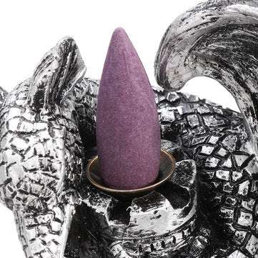 7.5 inch LED Flying Dragon Incense Burner Backflow Waterfall Holder Home Office Ornament 10pcs Aroma